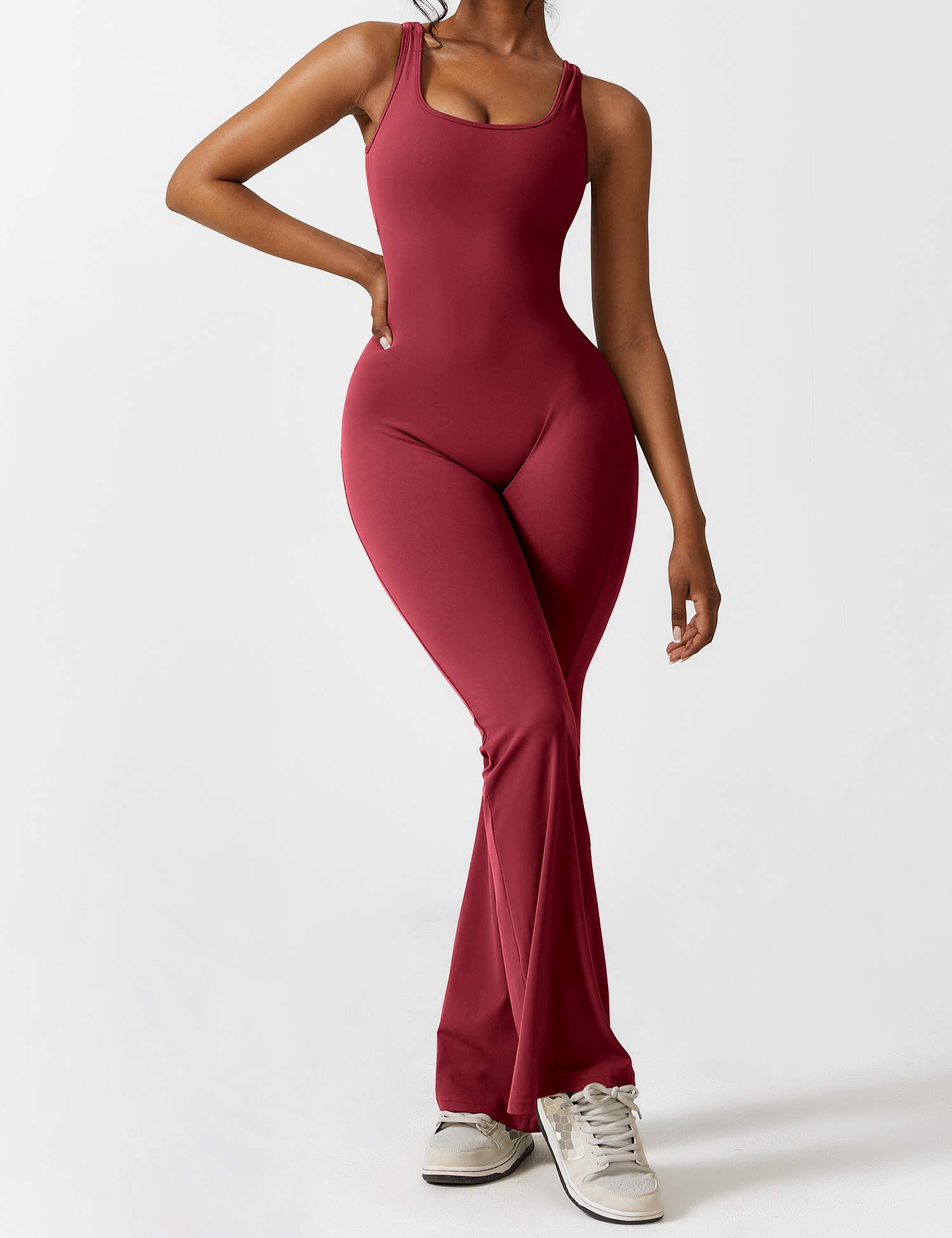 Gymfit Jumpsuit V-rygg Flare Leg - Gymfit
