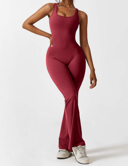 Gymfit Jumpsuit V-rygg Flare Leg - Gymfit