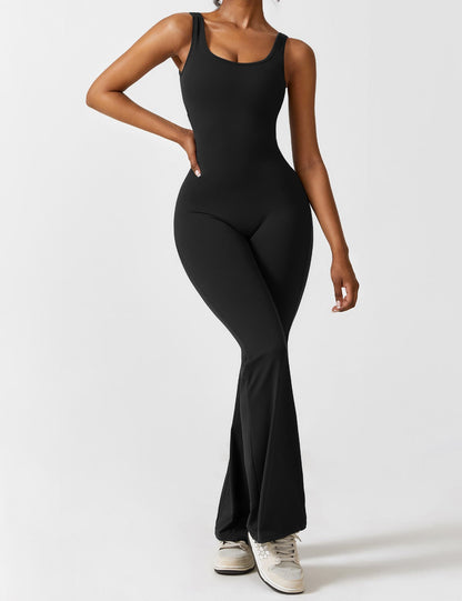Gymfit Jumpsuit V-rygg Flare Leg - Gymfit