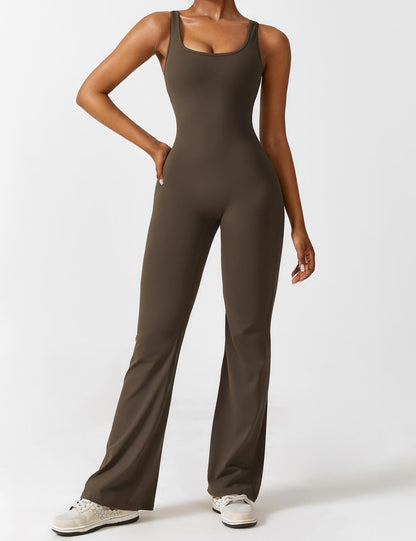 Gymfit Jumpsuit med V-rygg Flare Leg - Gymfit