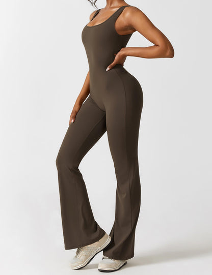 Gymfit Jumpsuit V-rygg med utsvingte ben - Gymfit