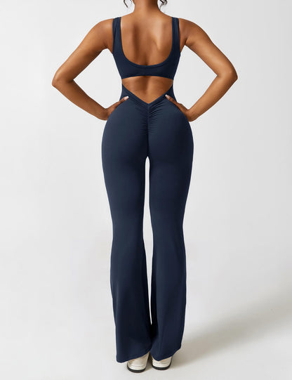 Gymfit Jumpsuit V-rygg Flare Leg - Gymfit