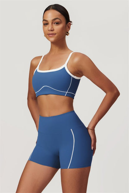 Gymfit Sett med Fôret Sportstopp og Shorts - Gymfit