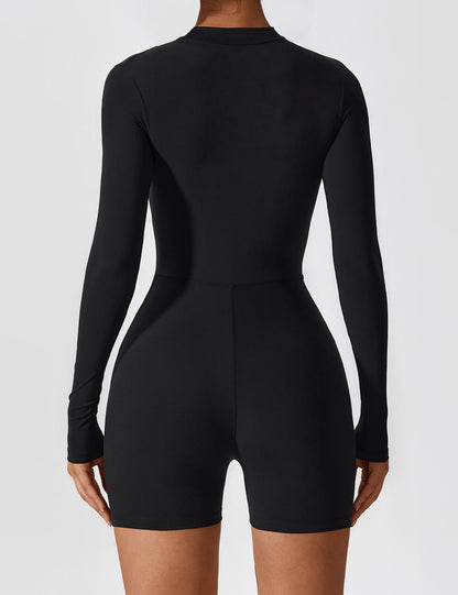 Gymfit langermet jumpsuit med glidelås - Gymfit