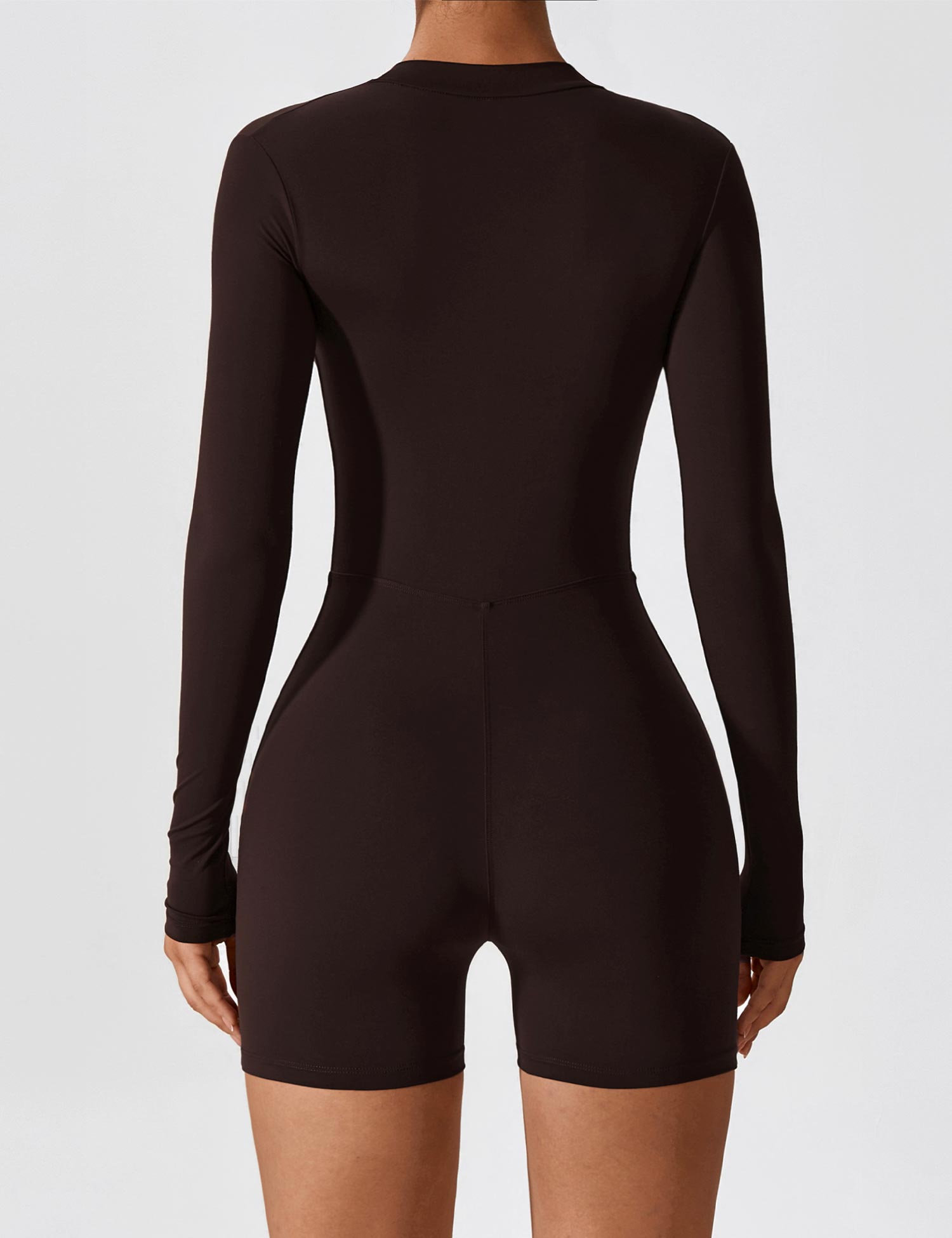 Gymfit jumpsuit med lange ermer og glidelås - Gymfit