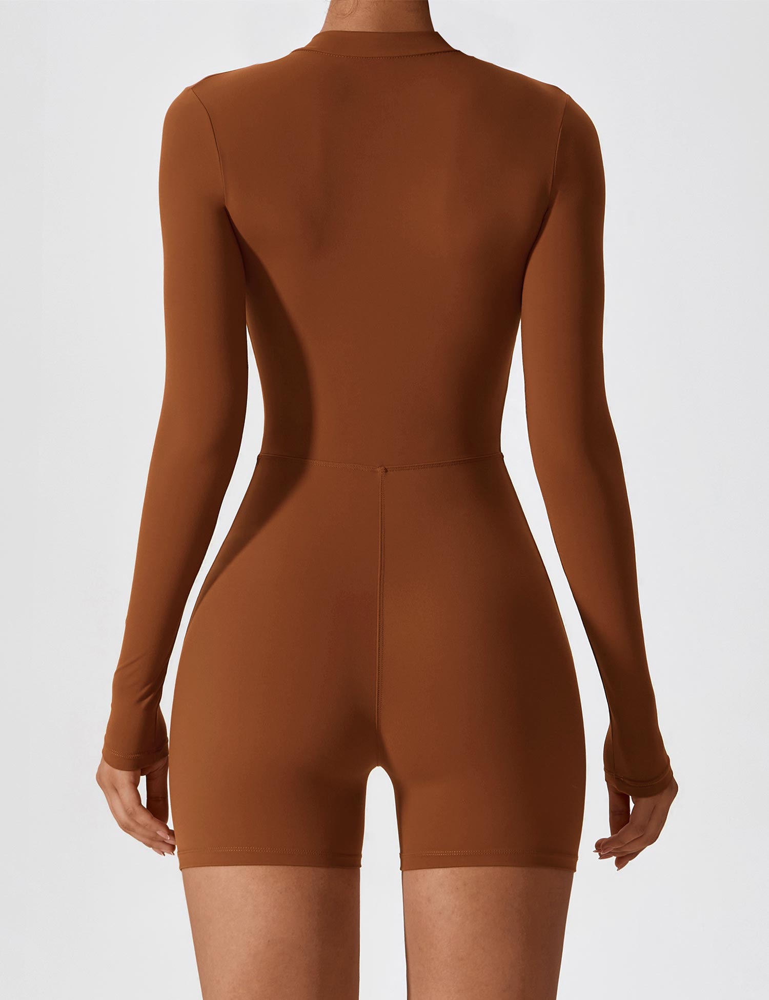 Gymfit jumpsuit med lange ermer og glidelås - Gymfit