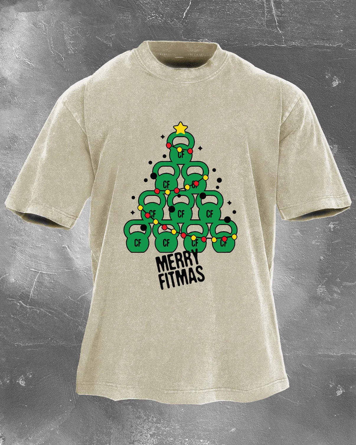 GYMFIT MERRY FITMAS VASKET T-SHIRT - Gymfit