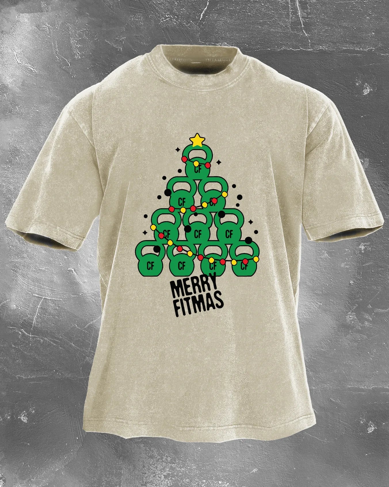GYMFIT MERRY FITMAS VASKET T-SHIRT - Gymfit