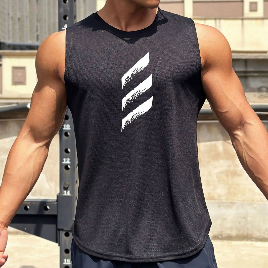 Gymfit Mesh stripe singlet - Gymfit