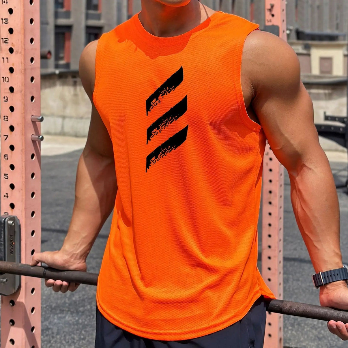 Gymfit Mesh-stripe singlet - Gymfit