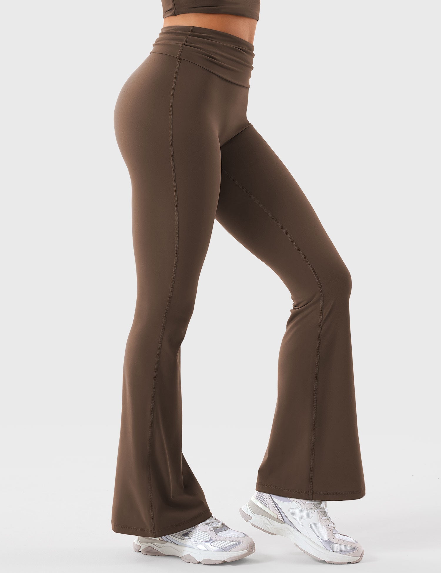 Gymfit Romola Leggings Med Nedbrettbar Linning Og Utsvingte Ben - Gymfit