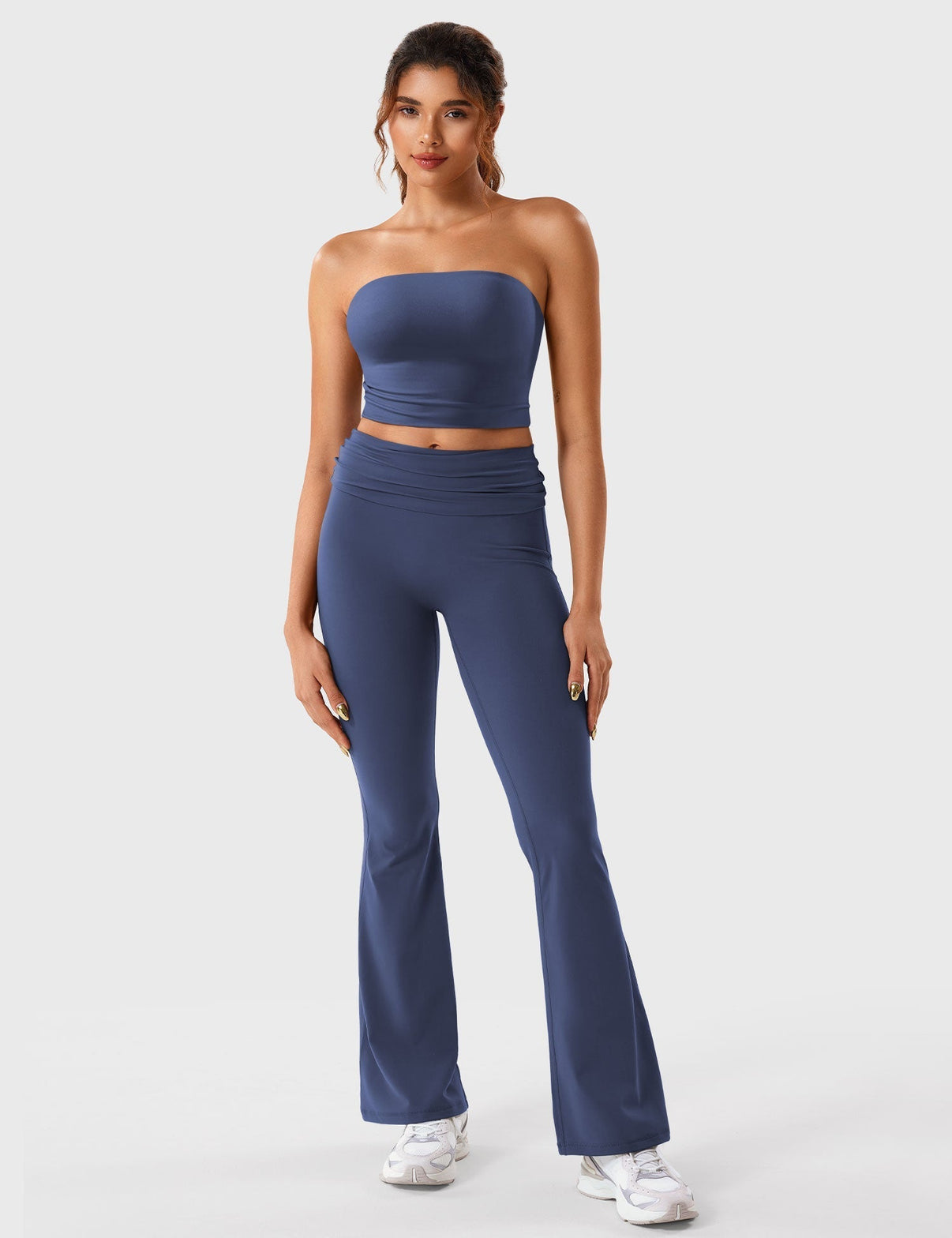 Gymfit Romola leggings med brettbar midje og utsving - Gymfit