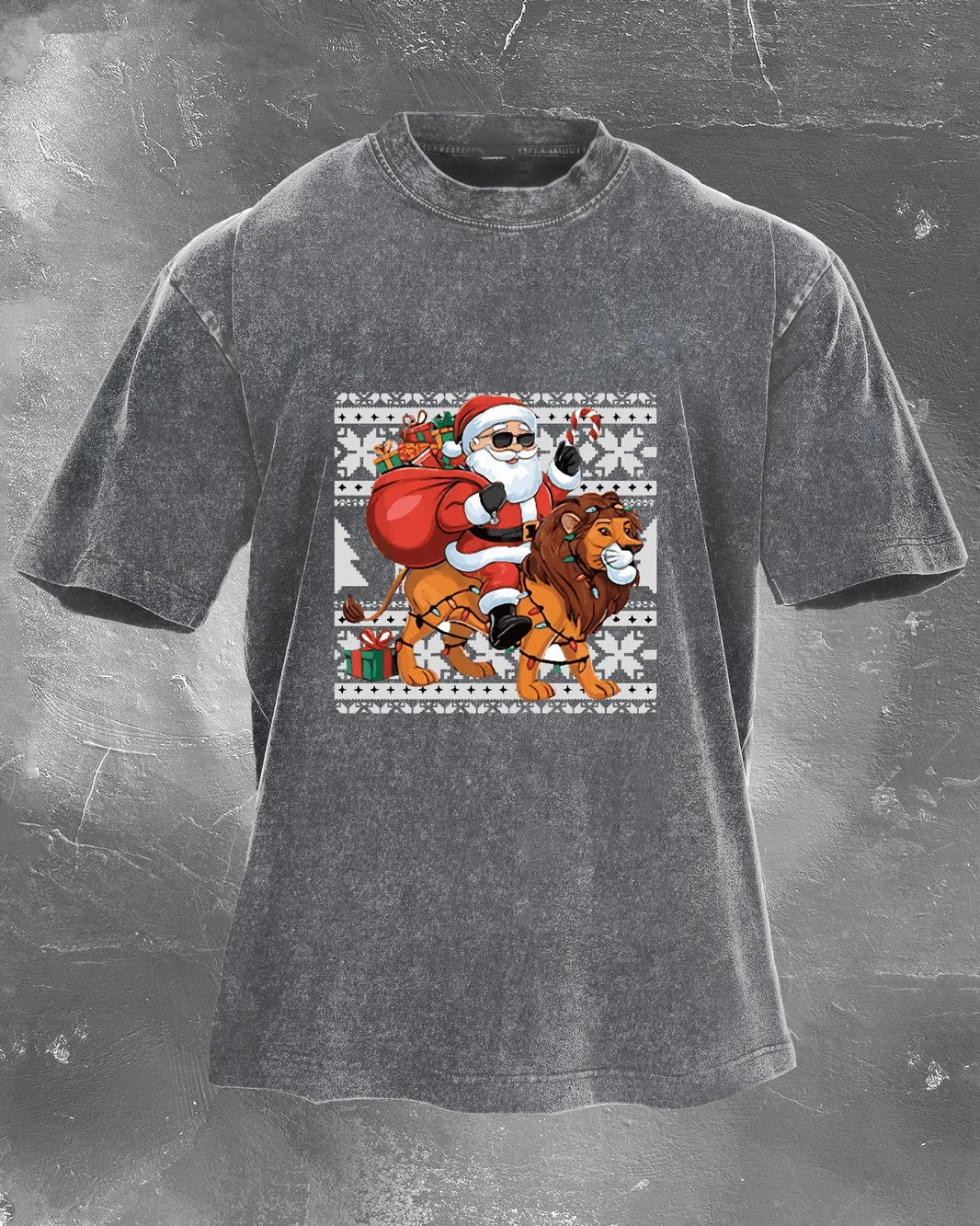 GYMFIT SANTA RIDE VASKET T-SHIRT - Gymfit