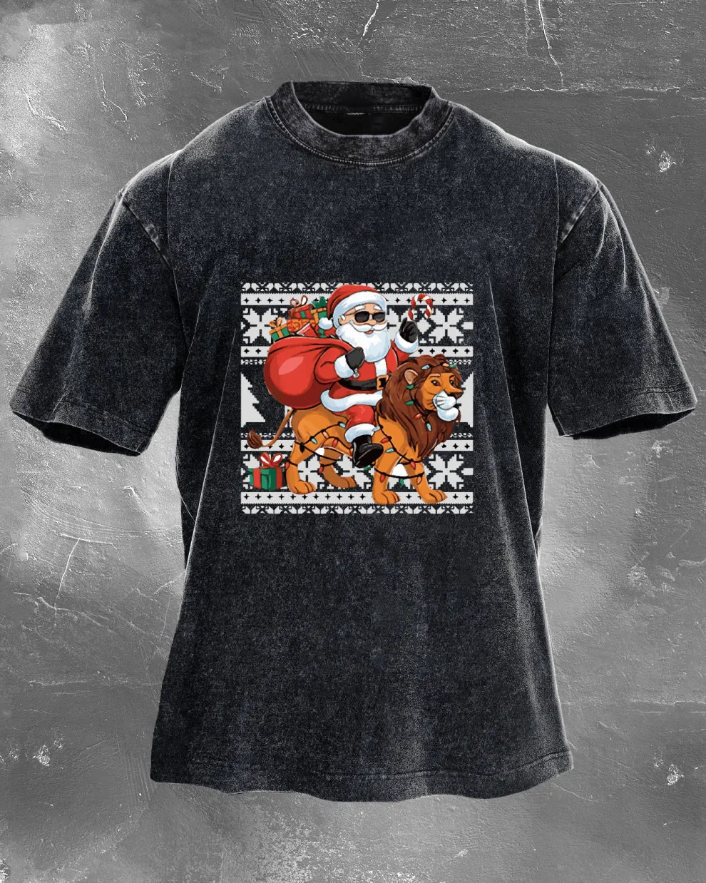 Gymfit Santa Ride vasket T-skjorte - Gymfit