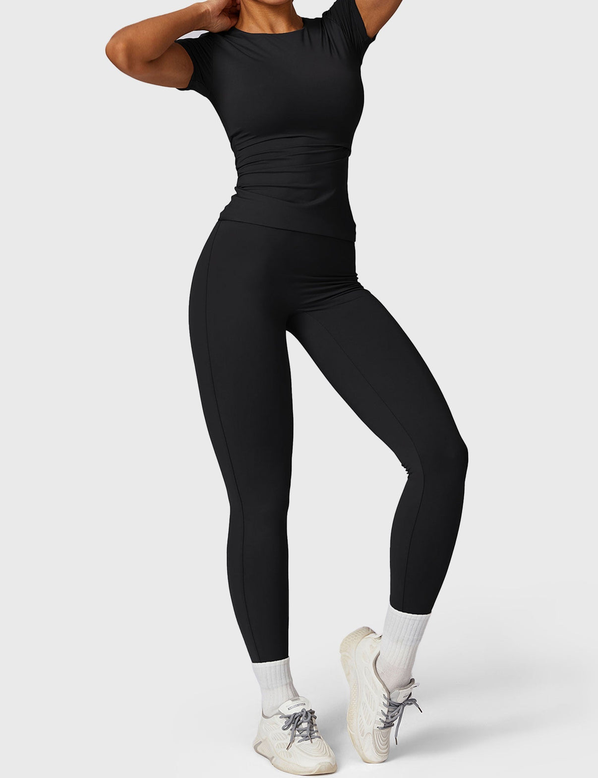 Gymfit T-skjorte med korte ermer og rund hals - Gymfit