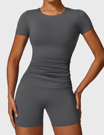 Gymfit T-skjorte med korte ermer og rund hals - Gymfit