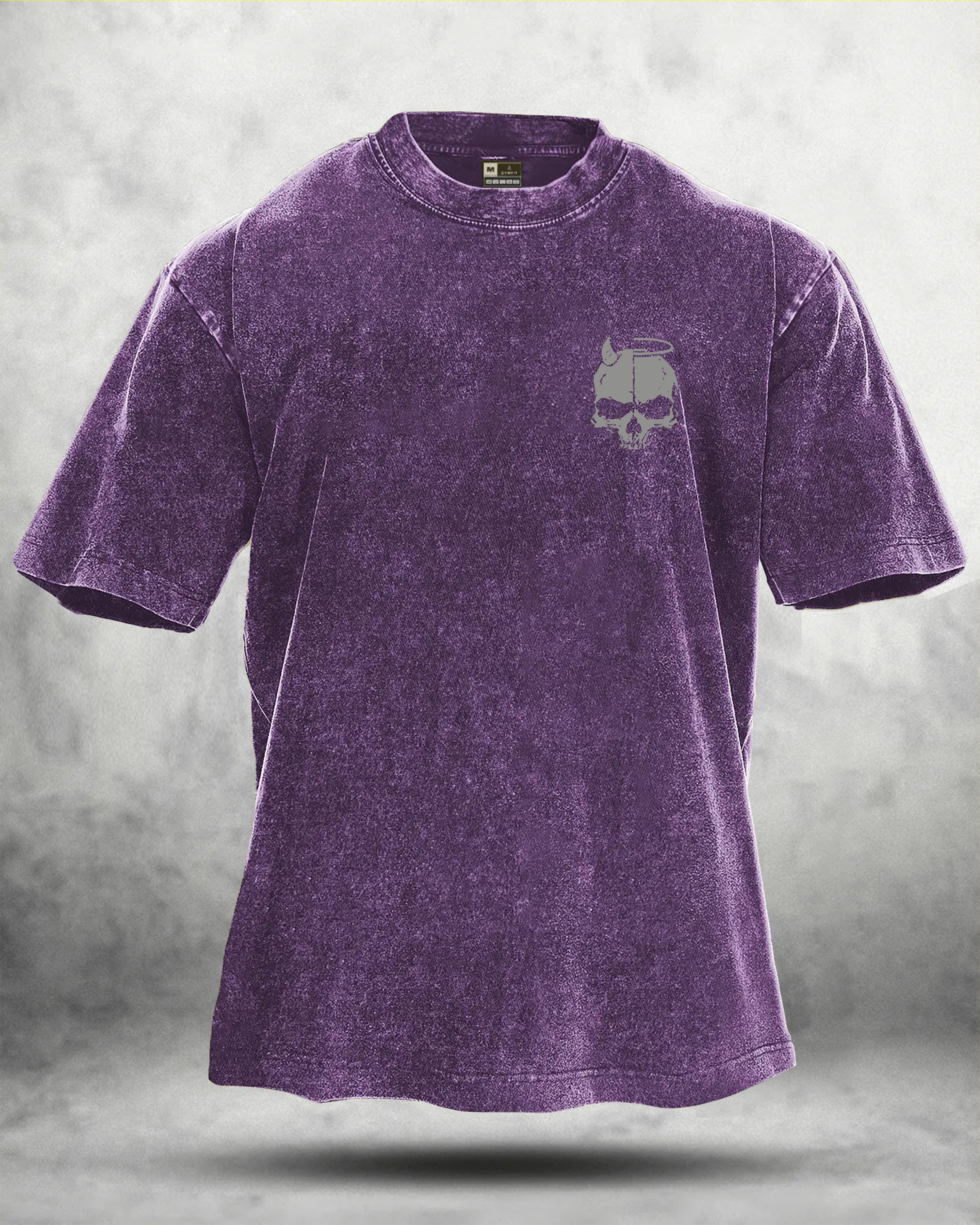 GYMFIT SKUL WING WASHED T-SHIRT - Gymfit