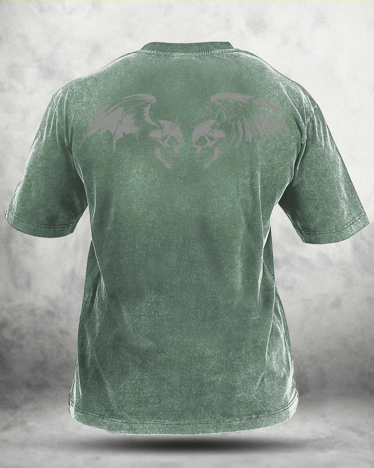 GYMFIT SKUL WING WASHED T - SHIRT - Gymfit