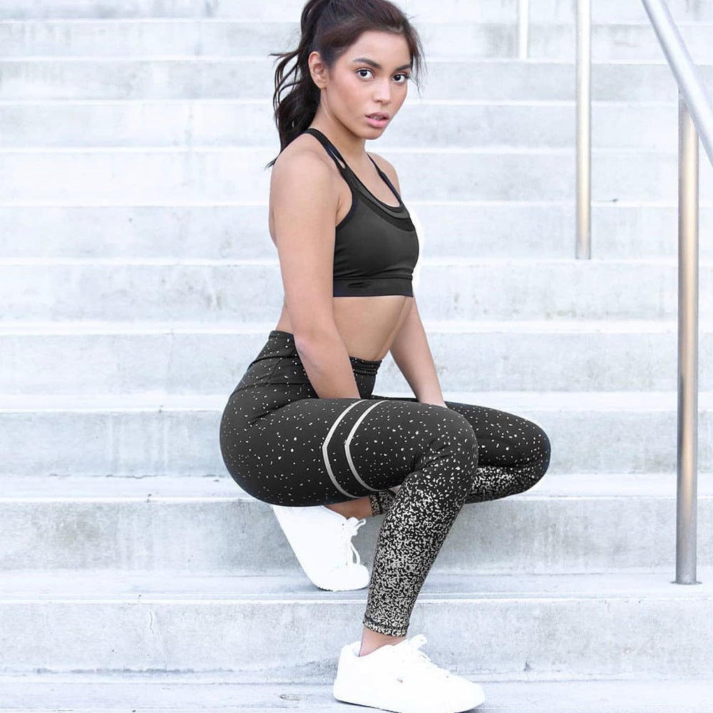 Gymfit - Glitrende stripete leggings - Gymfit
