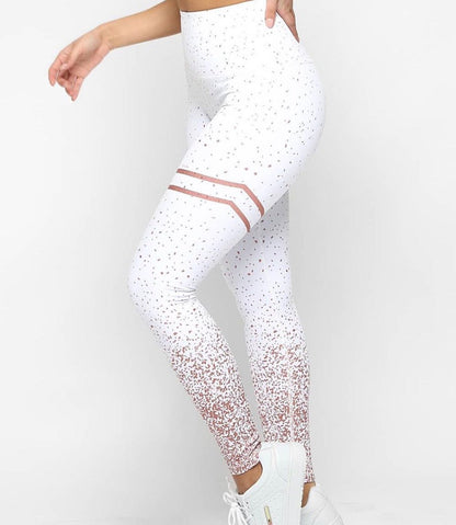 Gymfit - Glitrende stripete leggings - Gymfit