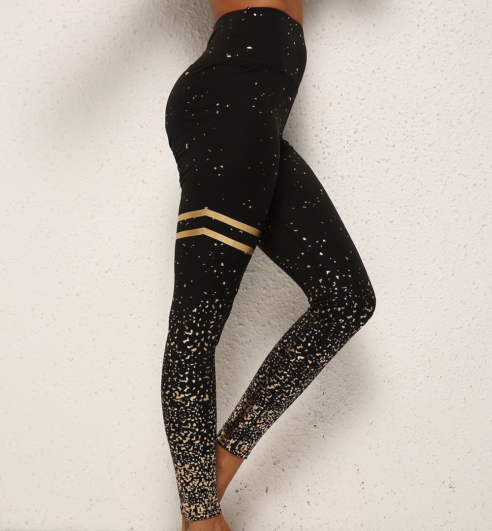 Gymfit - Glitrende stripete leggings - Gymfit