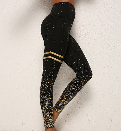 Gymfit - Glitrende stripete leggings - Gymfit