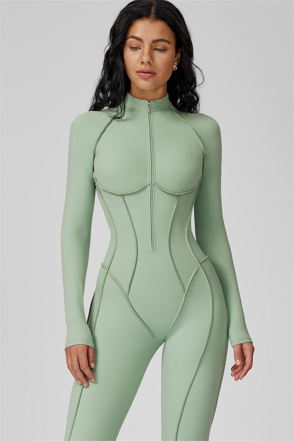 Gymfit Strukturert jumpsuit med glidelås - Gymfit
