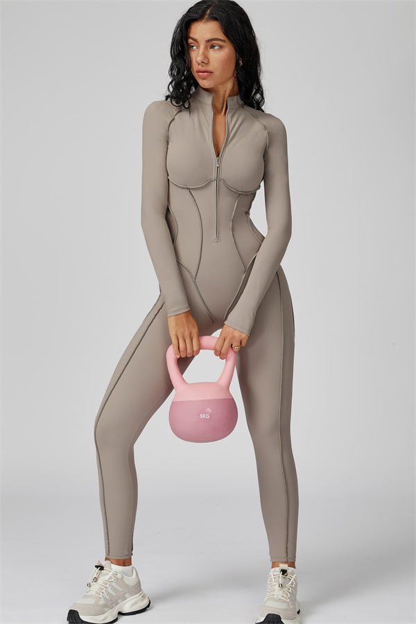 Gymfit Strukturert jumpsuit med glidelås - Gymfit