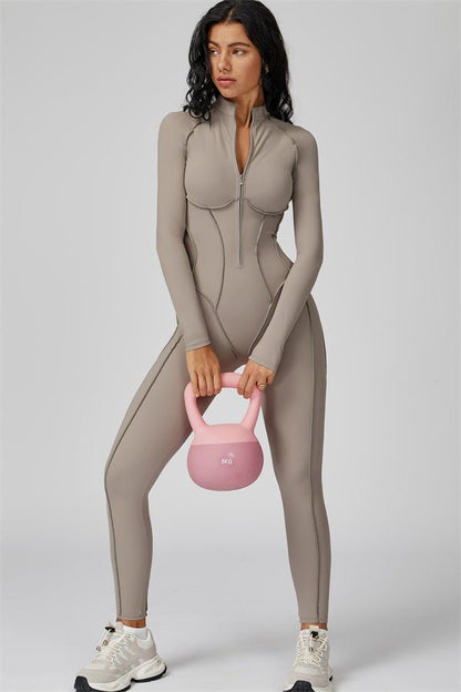 Gymfit Strukturert jumpsuit med glidelås - Gymfit