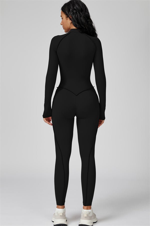 Gymfit strukturjumpsuit med glidelås - Gymfit