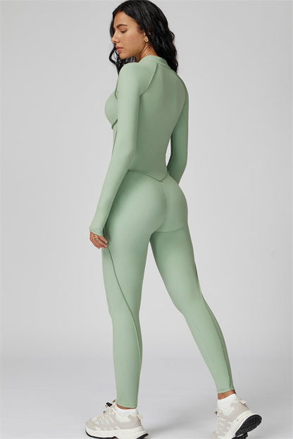 Gymfit Struktur-jumpsuit med glidelås - Gymfit