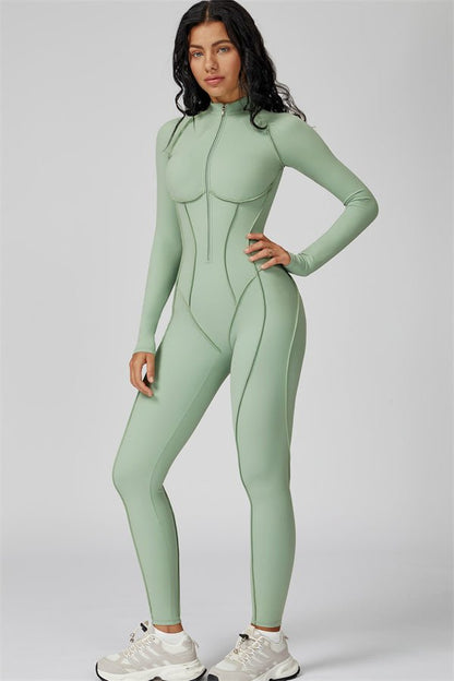 Gymfit Jumpsuit med struktur og glidelås - Gymfit