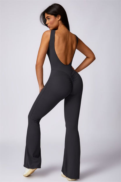 Gymfit U-formet flare-jumpsuit - Gymfit