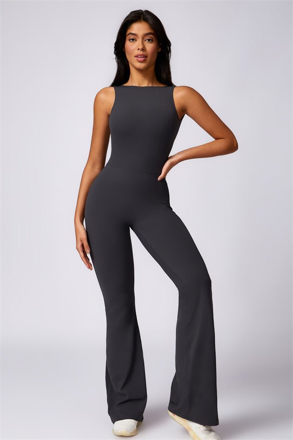 Gymfit Jumpsuit med U-form og utsving - Gymfit