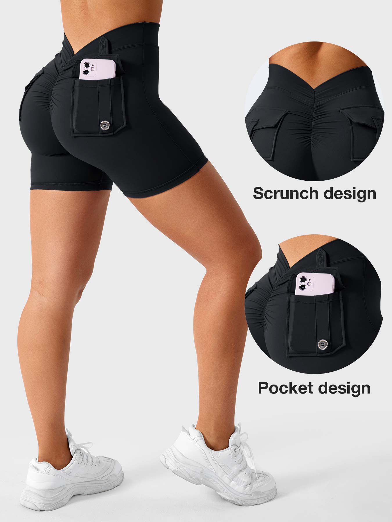 Gymfit V - Shorts med ryggdetalj - Gymfit