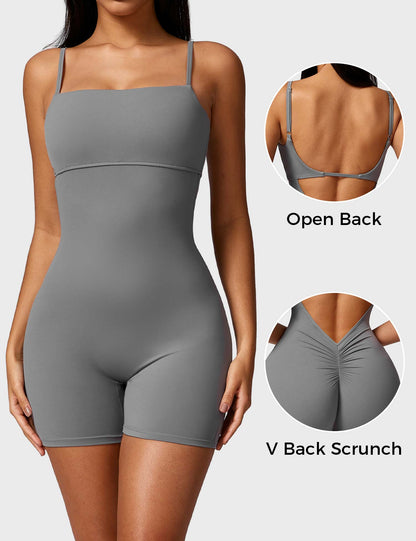Gymfit V - Jumpsuit med rynkedetalj på ryggen - Gymfit
