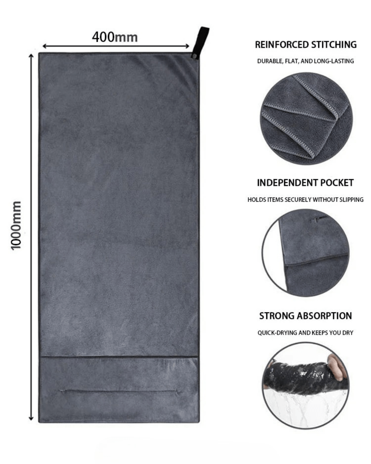 alt
Gymfit Zip - Mikrofiberhåndkle i lommeformat - Gymfit