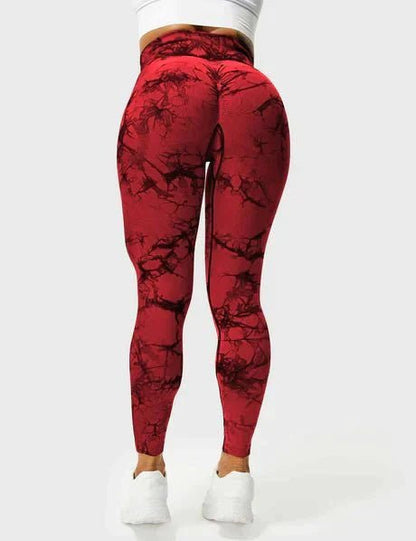 Gymfit Fargerike leggings Rød