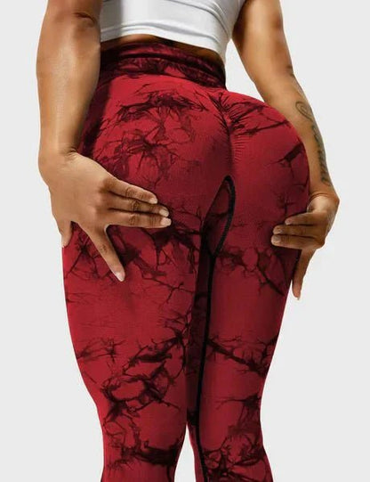 Gymfit Fargerike leggings Rød