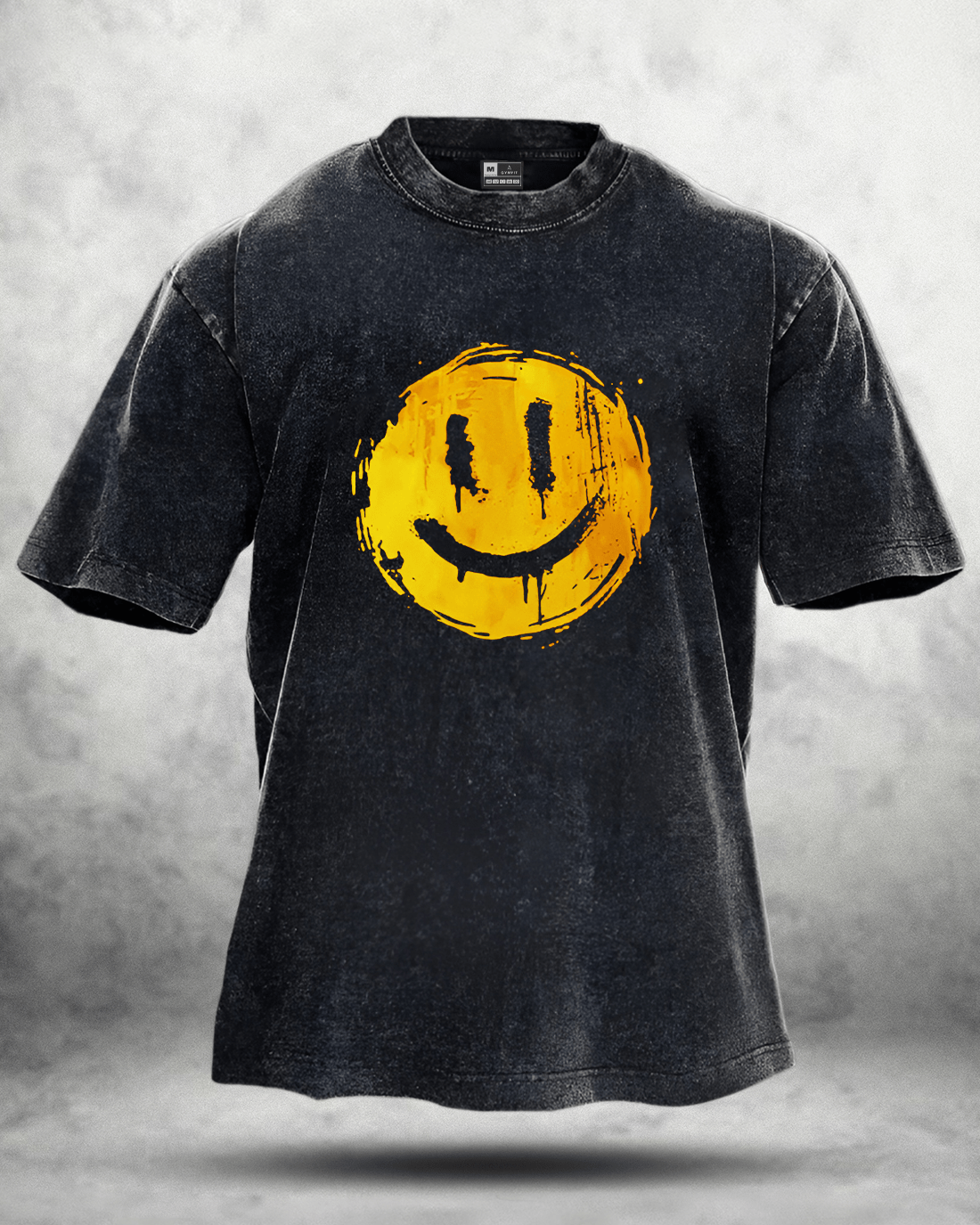 HAPPY SMILEY VASKET T - SHIRT - Gymfit