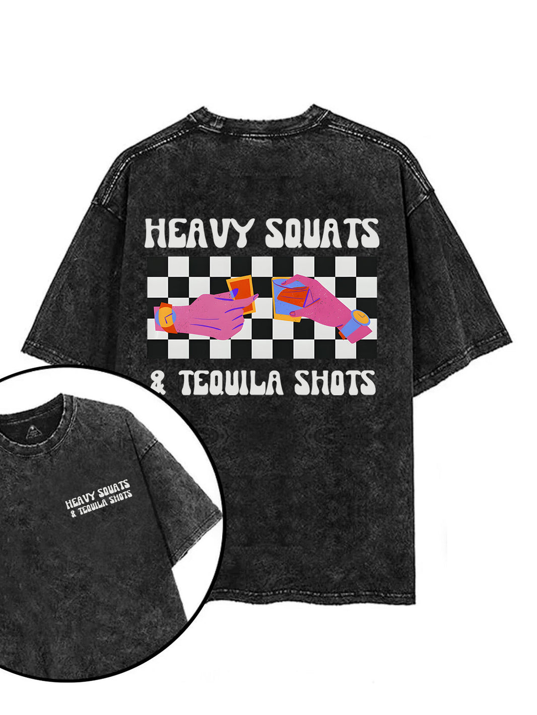 TUNGE KNEBØY & TEQUILA-SHOT T-SKJORTE - Gymfit