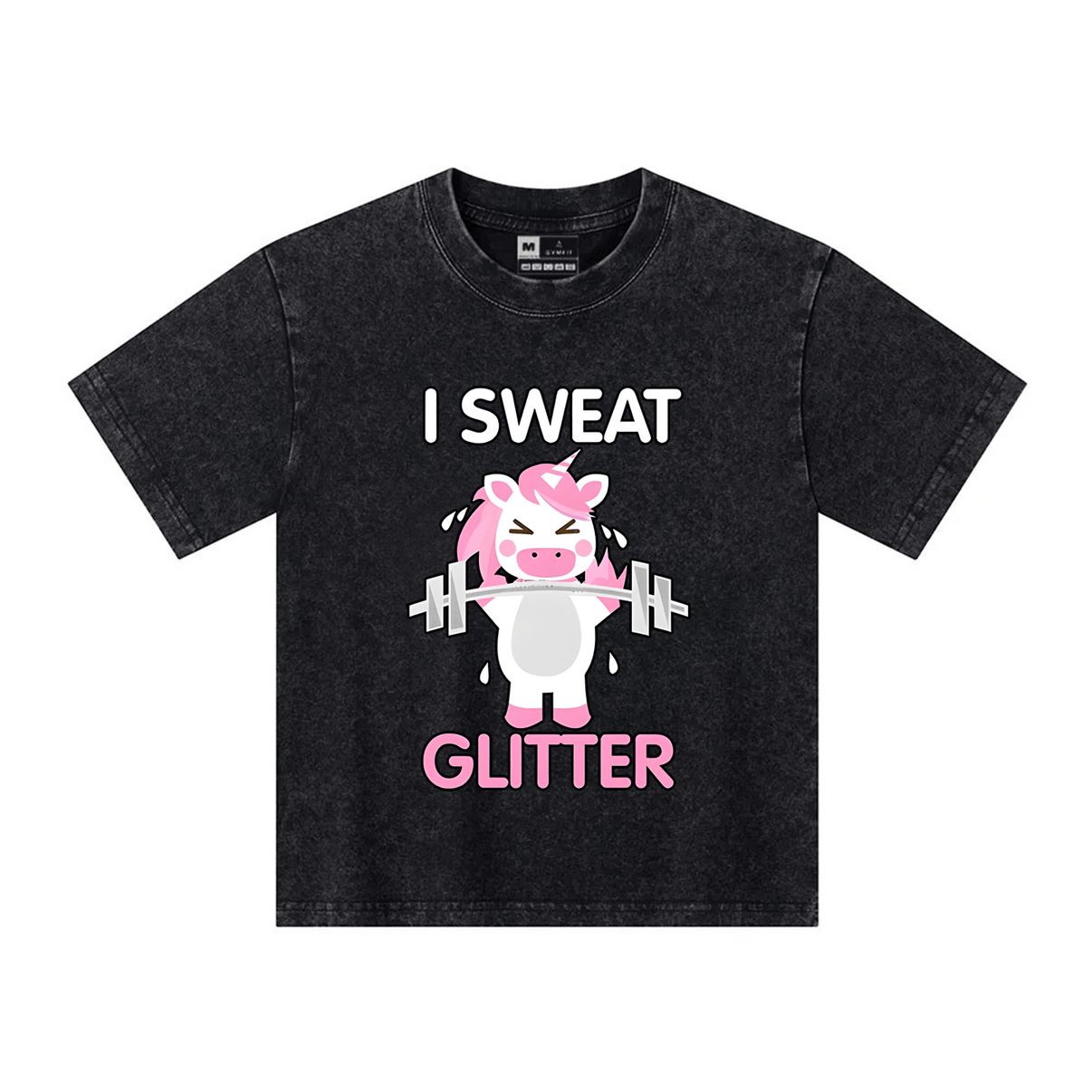 Jeg svetter glitter Barn T-skjorte - Gymfit