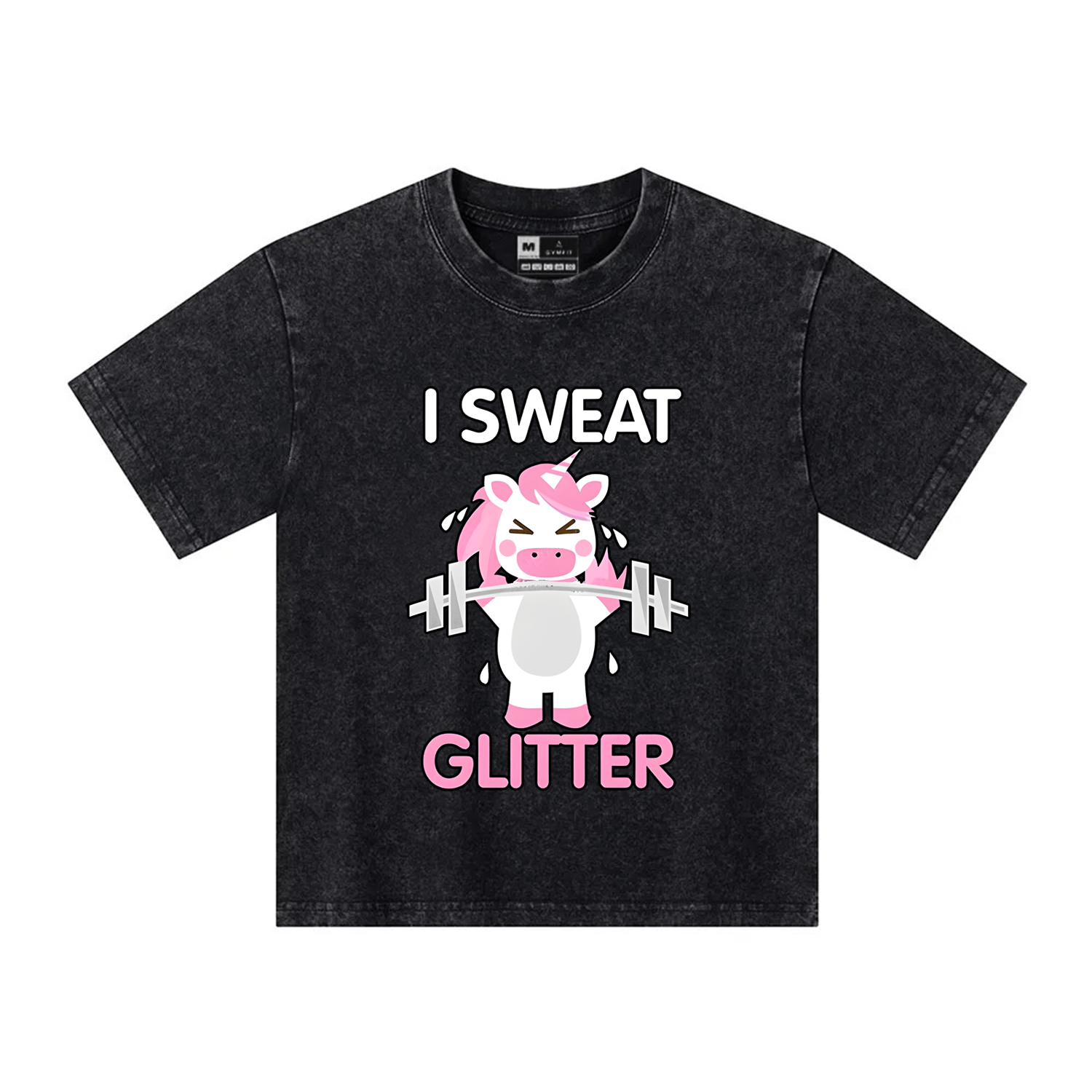 Jeg svetter glitter Barn T-skjorte - Gymfit