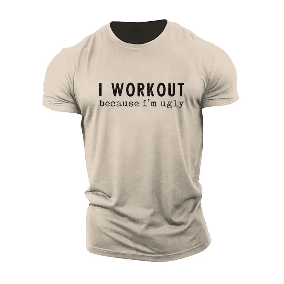 Jeg trener fordi jeg er stygg T-skjorte - Gymfit
