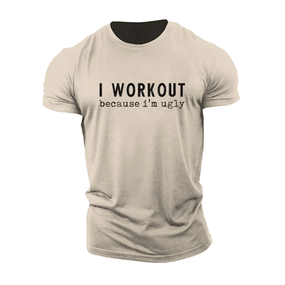Jeg trener fordi jeg er stygg T-skjorte - Gymfit