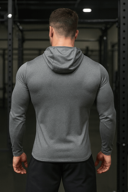 Langermet skjorte med hette - Gymfit