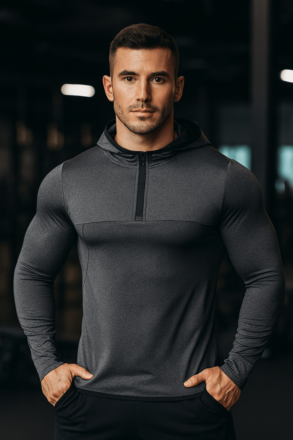 Langermet skjorte med hette - Gymfit