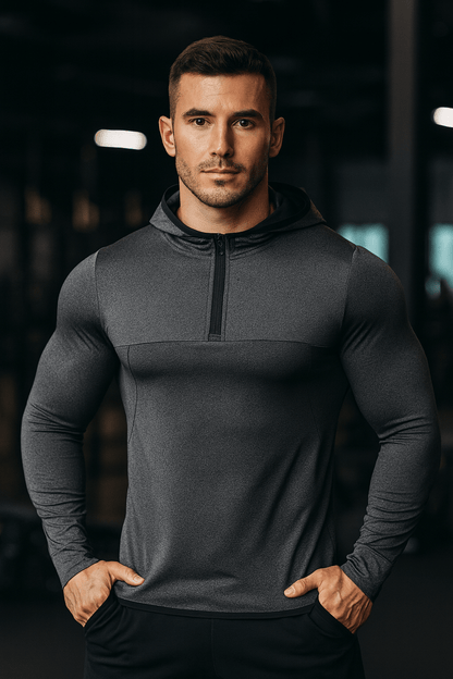 Langermet skjorte med hette - Gymfit
