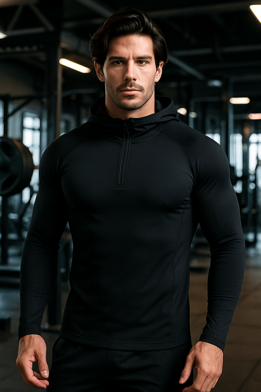 Langermet skjorte med hette - Gymfit