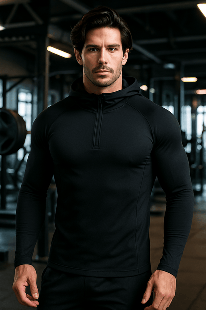 Langermet skjorte med hette - Gymfit